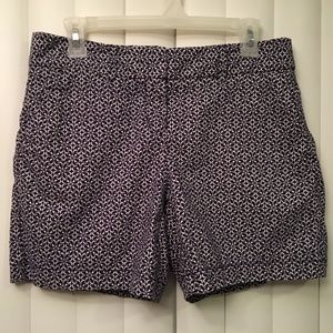 Ann Taylor Loft Purple Floral Pattern Shorts